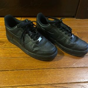 Black Nike Air Force Ones